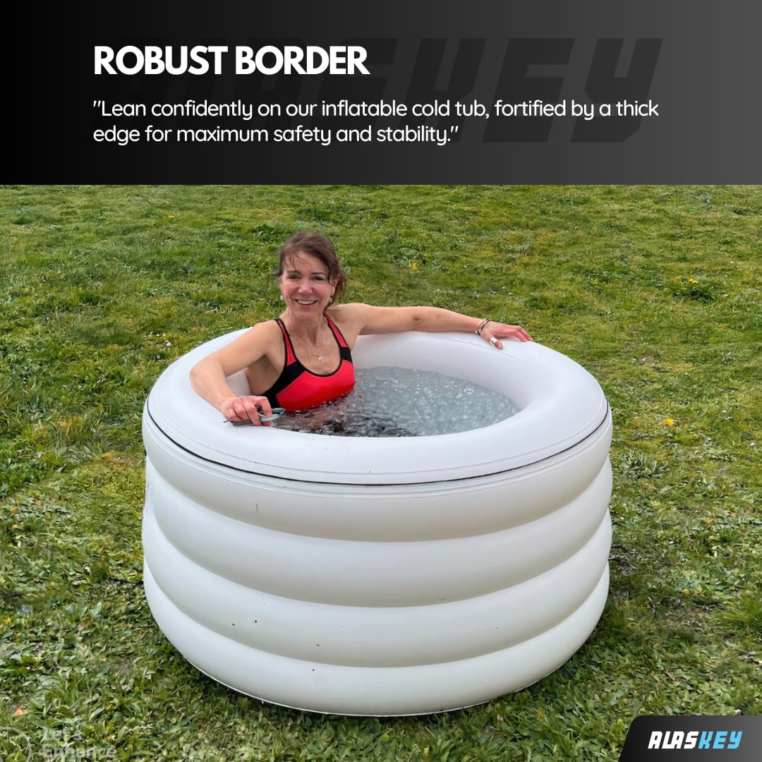 Ice Bath - Cold Plunge for Full Body Immersion - Round Thick Inflatable Recovery Tub for Athlete - Portable Ice Bathtub