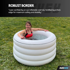 Ice Bath - Cold Plunge for Full Body Immersion - Round Thick Inflatable Recovery Tub for Athlete - Portable Ice Bathtub