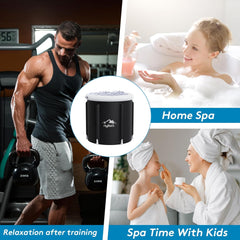 Ice Bath Tub, HyBaiS Polar Plunge Ice Bath 95Gallons(359L), Portable Adult Ice Bath, Cold Therapy Tub For Athlete, Indoor Outdoor Recovery Collapsible Spa Tub,Inflatable Ice Bucket, Cold Plunge Tub