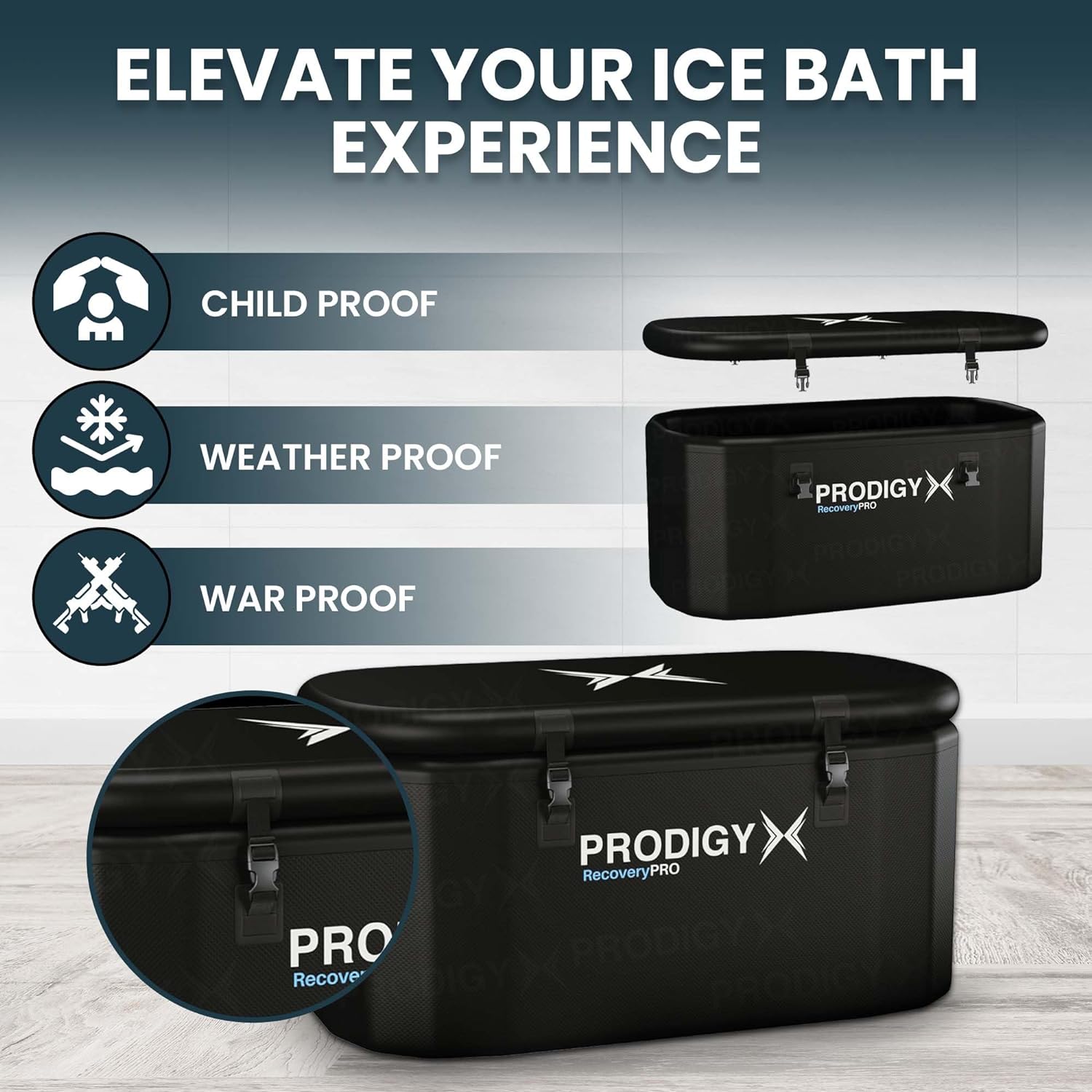 Ice Bath Tub For Athletes XL - Water Chiller Compatible - Cold Plunge - Outdoor, Portable, Inflatable - PRODIGY X RecoveryPRO