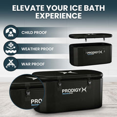 Ice Bath Tub For Athletes XL - Water Chiller Compatible - Cold Plunge - Outdoor, Portable, Inflatable - PRODIGY X RecoveryPRO