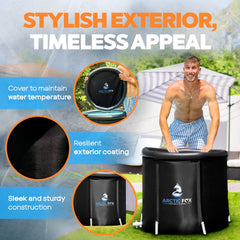 Arctic Fox Portable Plunge – Ice Bath, Portable Bathtub, Cold Plunge Tub Outdoor, Ice Bathtub for Athletes, Inflatable Tub, Cold Plunge Bath, Cold Tub, Portable Bathtub for Adults, Ice Tub