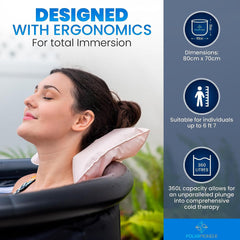 Ice Bath Tub by PolarPioneer Cold Plunge Tub Outdoor - Ice Bath Tub for Athletes & Wellness Seekers