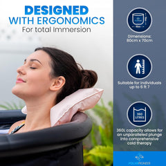 Ice Bath Tub by PolarPioneer Cold Plunge Tub Outdoor - Ice Bath Tub for Athletes & Wellness Seekers