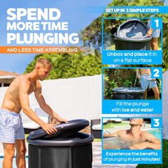 Arctic Fox Portable Plunge – Ice Bath, Portable Bathtub, Cold Plunge Tub Outdoor, Ice Bathtub for Athletes, Inflatable Tub, Cold Plunge Bath, Cold Tub, Portable Bathtub for Adults, Ice Tub