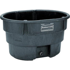 Rubbermaid Commercial Products Structural Foam Stock Tank, 100-Gallon Capacity, Plastic, Black, Large Heavy Duty Container for use with Livestock, Outdoor Homemade Pools/Hot Tub/Bathtub & Pet Cleaning