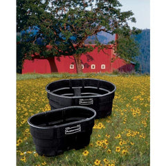 Rubbermaid Commercial Products Structural Foam Stock Tank, 100-Gallon Capacity, Plastic, Black, Large Heavy Duty Container for use with Livestock, Outdoor Homemade Pools/Hot Tub/Bathtub & Pet Cleaning