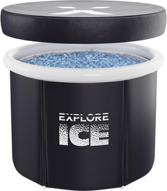 Explore Fitness Large Portable Ice Baths For Recovery/Cold Water Therapy Tub/ Outdoor/Ice bath Tub For Athletes/Folding Bathtub Adult/Plunge Pool