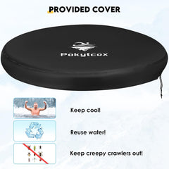 Ice Bath Tub Cold Plunge - Portable Freestanding Bathtub Icepod with Cover Large Folding Recovery Bucket Icebath Barrel Arctic Pod: Ice Bath Tubs for Athletes Adults