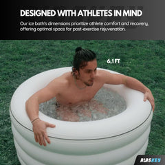 Ice Bath - Cold Plunge for Full Body Immersion - Round Thick Inflatable Recovery Tub for Athlete - Portable Ice Bathtub