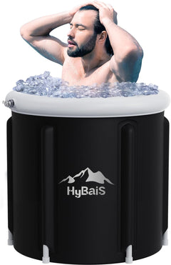 Ice Bath Tub, HyBaiS Polar Plunge Ice Bath 95Gallons(359L), Portable Adult Ice Bath, Cold Therapy Tub For Athlete, Indoor Outdoor Recovery Collapsible Spa Tub,Inflatable Ice Bucket, Cold Plunge Tub