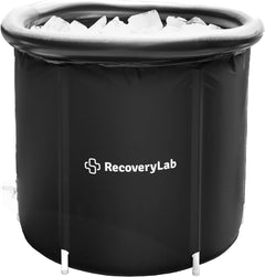 Recoverylab Portable Ice Bath Tub for Athletes - Inflatable & Collapsible Cold Plunge Bathtub for Adults - Ice Barrel for Post-Workout Recovery