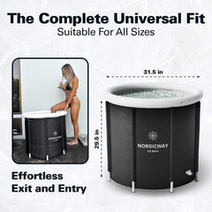 Ice Bath Tub with Ice Hood – Ice Bath Tub for Athletes – Cold Plunge Tub for Outdoor and Indoor Recovery – Durable & Leak Proof – Plunge Pool Cold Tub – 80 Gallons