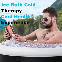 Ice Bath Tub, HyBaiS Polar Plunge Ice Bath 95Gallons(359L), Portable Adult Ice Bath, Cold Therapy Tub For Athlete, Indoor Outdoor Recovery Collapsible Spa Tub,Inflatable Ice Bucket, Cold Plunge Tub