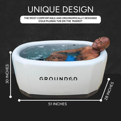 Inflatable Insulated Cold Plunge Tub - Portable & Durable Ice Bath - Advanced Insulation Water-in/Water-out Ports for Cold Water Therapy - Lid Included