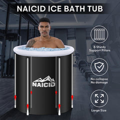 NAICID Ice Bath Tub for Athletes, Cold Plunge Tub Outdoor 105 Gallons(400L), Portable Ice Bathtub, Ice Bath Tub for Adults, Cold Bath Tub Outdoor