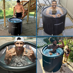 PRODIGYX Ice Bath Tub - Cold Plunge Tub for Athletes - Large Size, Portable, Outdoors - Lid & Thermometer