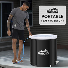 NAICID Ice Bath Tub for Athletes, Cold Plunge Tub Outdoor 105 Gallons(400L), Portable Ice Bathtub, Ice Bath Tub for Adults, Cold Bath Tub Outdoor