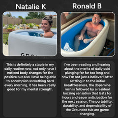 Inflatable Insulated Cold Plunge Tub - Portable & Durable Ice Bath - Advanced Insulation Water-in/Water-out Ports for Cold Water Therapy - Lid Included