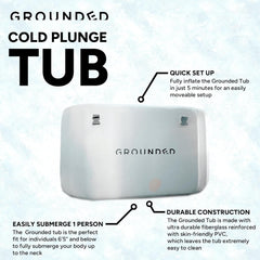 Inflatable Insulated Cold Plunge Tub - Portable & Durable Ice Bath - Advanced Insulation Water-in/Water-out Ports for Cold Water Therapy - Lid Included