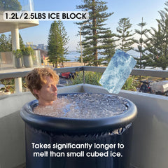 Ice Block Mold Extra Large for Ice Bath Cold Plunge Tub Cooler Bag, Annaklin Collapsible Silicone Mold for Giant Ice Cube Ice Brick Block Ice, 1.2 L/2.5 lbs of Each, 4 Pack, Dishwasher Safe, Black