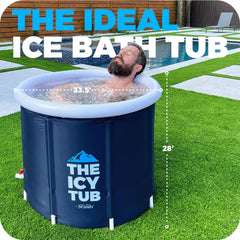 The Icy Tub - Ice Bath Tub, Cold Plunge Tub, for Athletes Recovery Inflatable Portable Tub Outdoor, Ice Water Plunge Pod Barrel Cold Therapy Pool